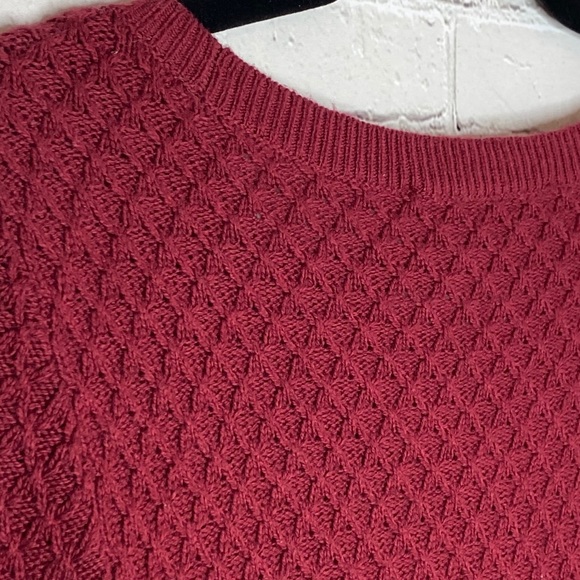 Loft Women’s Knitted Sweater Cranberry Red Medium - Picture 6 of 13